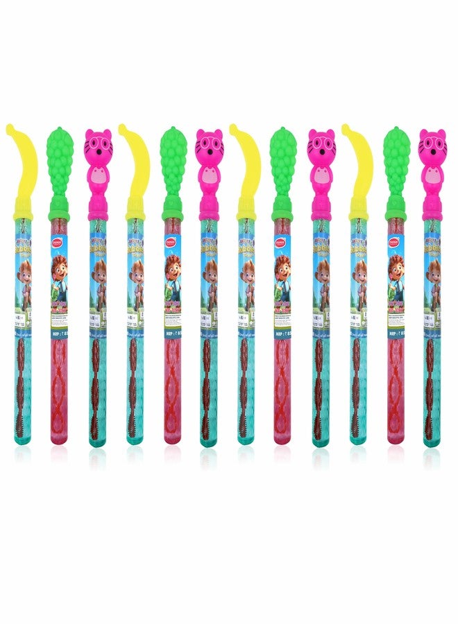 Chanak Character Bubble Wands, Pack of 12 Bubble Sticks for Kids Above 3 Years, Magical Bubble Wand Toy for Kids, Bubble Sticks for Endless Joy & Fun Bubble Solution - Image 1